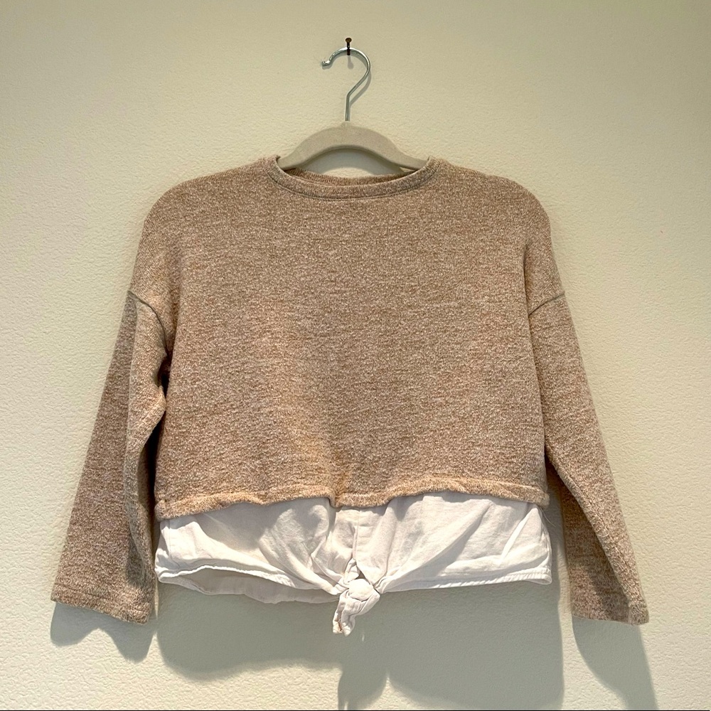 Zara Girls Faux Layered Sweater